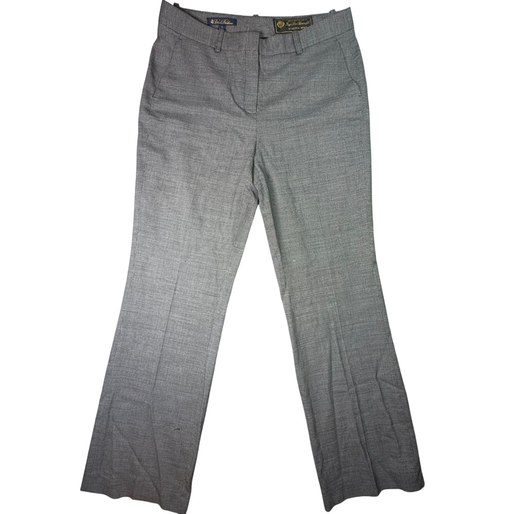 Brooks Brothers Loro Piana Stretch Wool Dress Pants Grey Professional Size 10